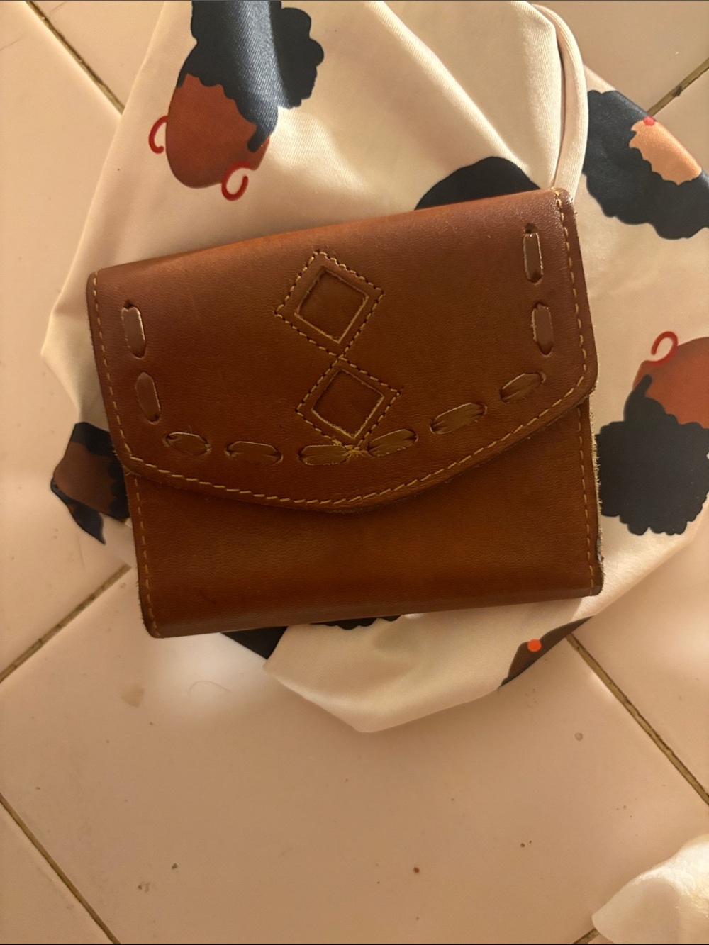 Vintage Embossed Leather wallet 
Circa 1970’s